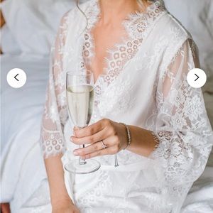 NWOT bridal lace robe